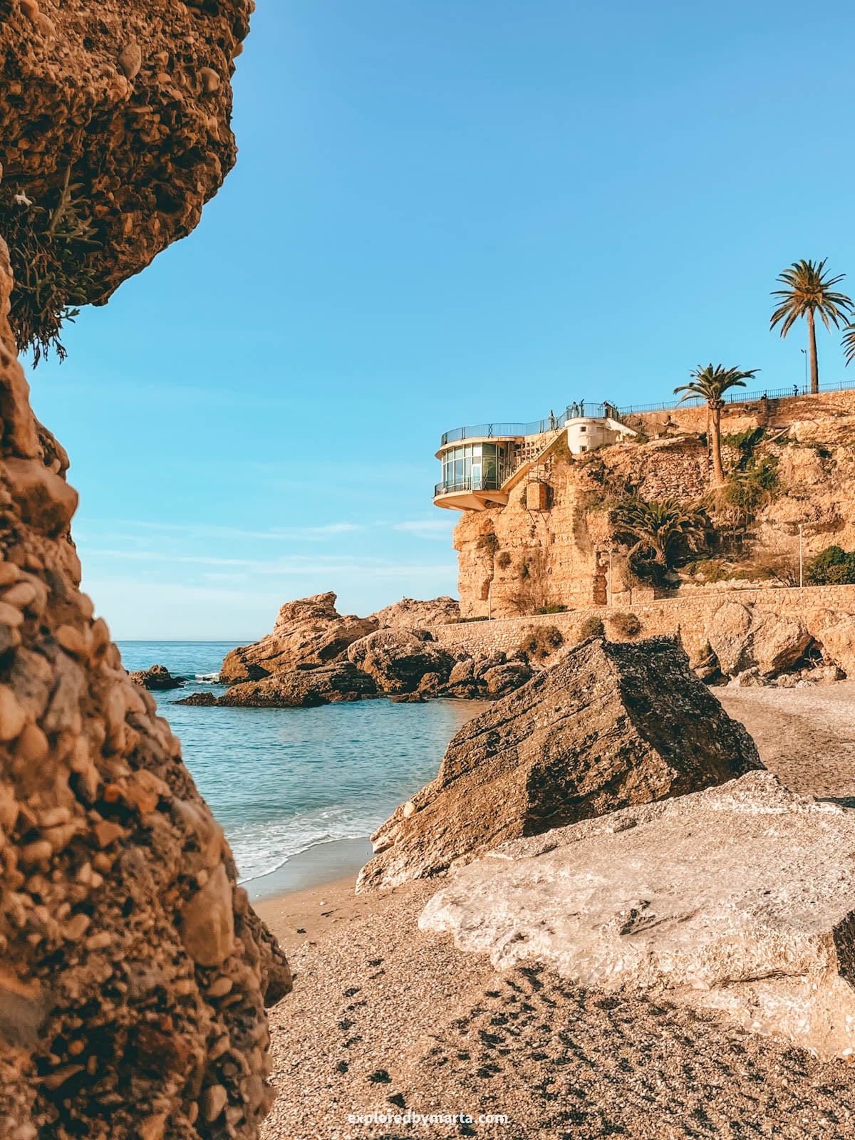 Sunrise at the Balcón de Europa in Nerja, Spain