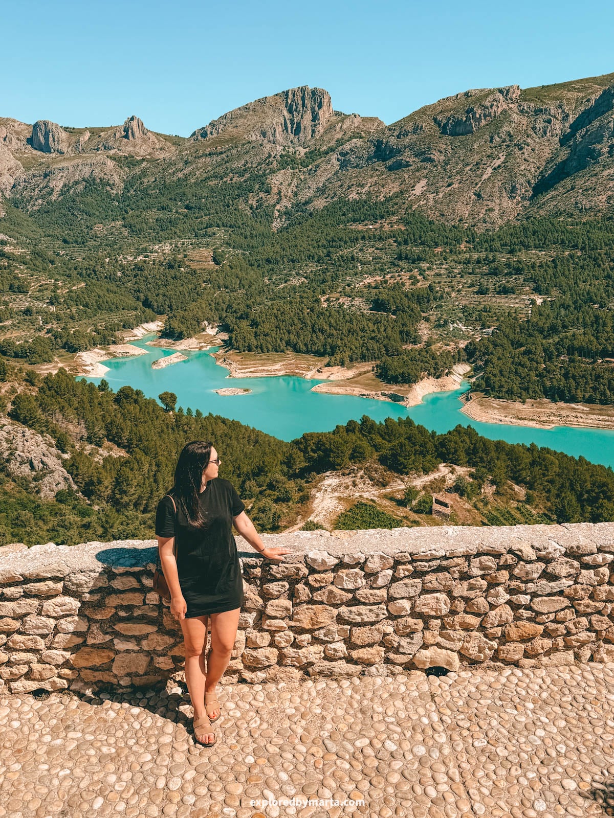 View from Mirador des de la Muralla viewpoint in Guadalest, Spain