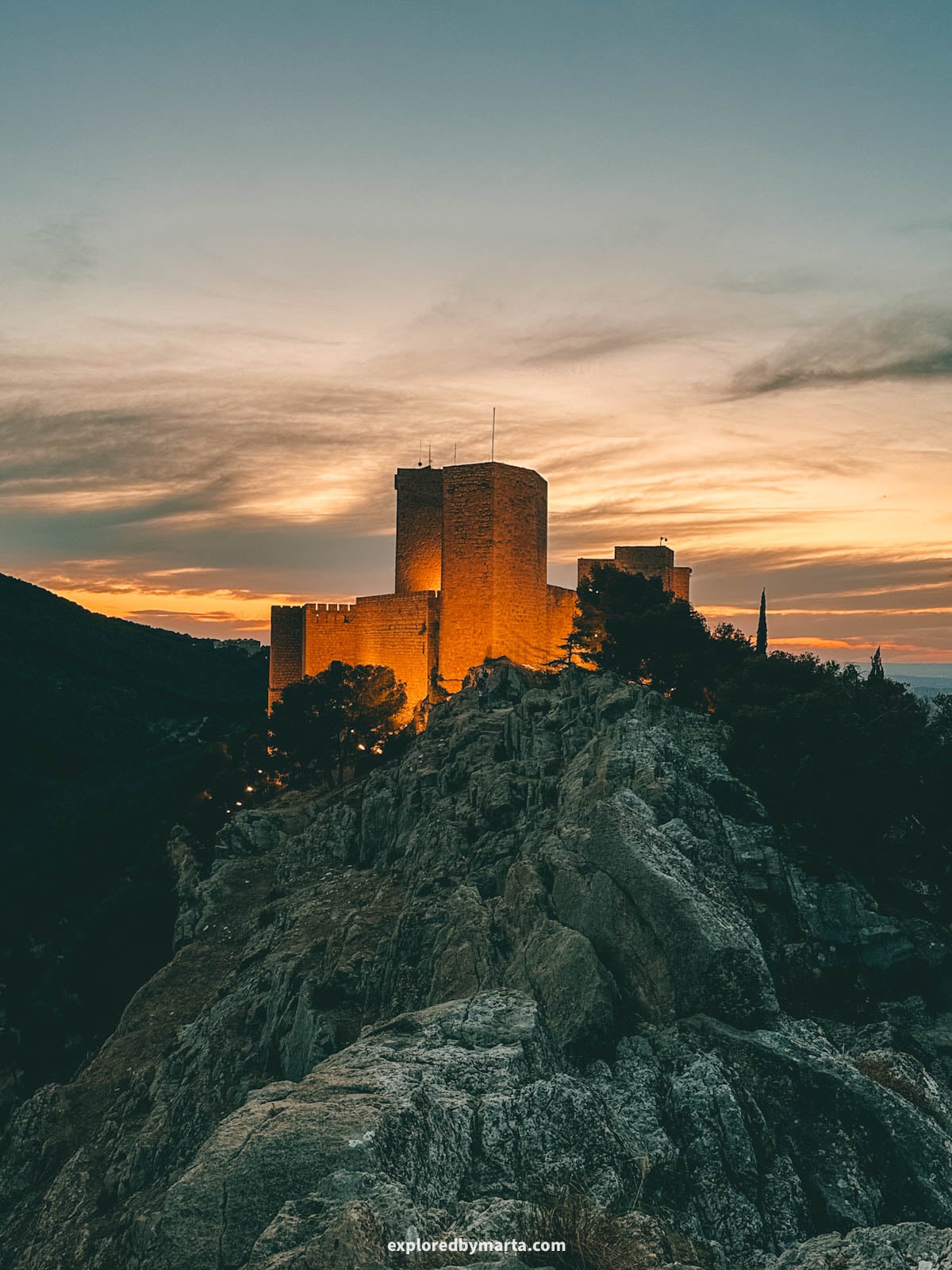 Visiting Castillo de Santa Catalina on the hill above Jaén, Andalusia, Spain
