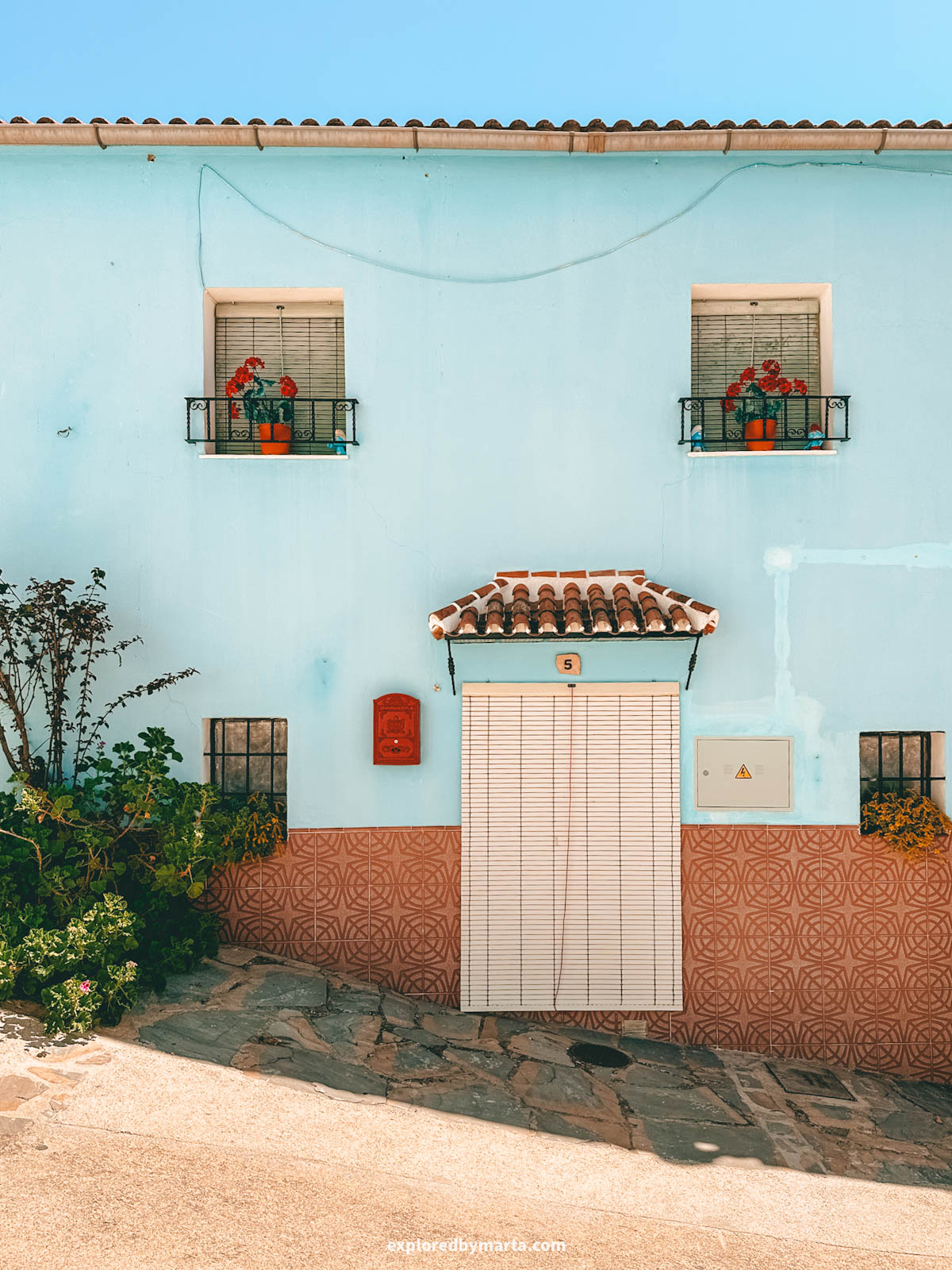 All the houses in Juzcar village are painted blue