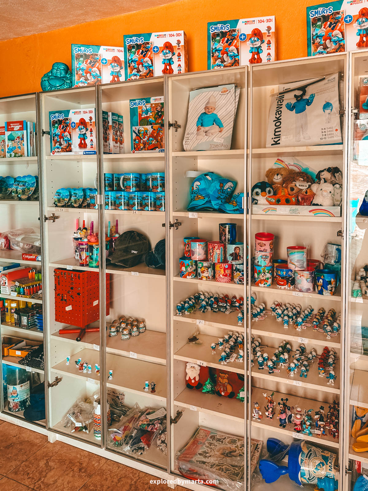 Milagros gift shop in Juzcar village in Spain