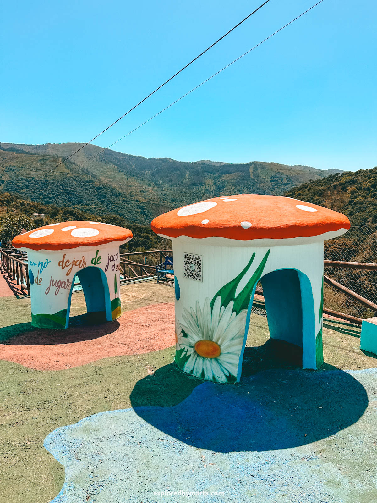 Parque de Júzcar playground in Spain