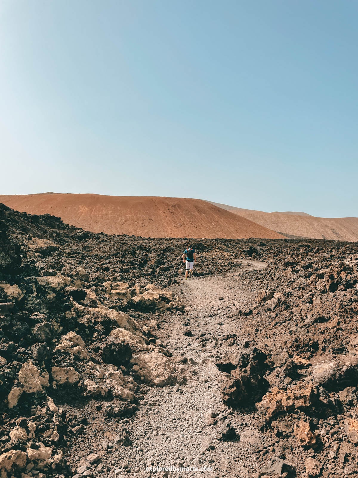 Caldera Blanca crater hike in Lanzarote, Spain