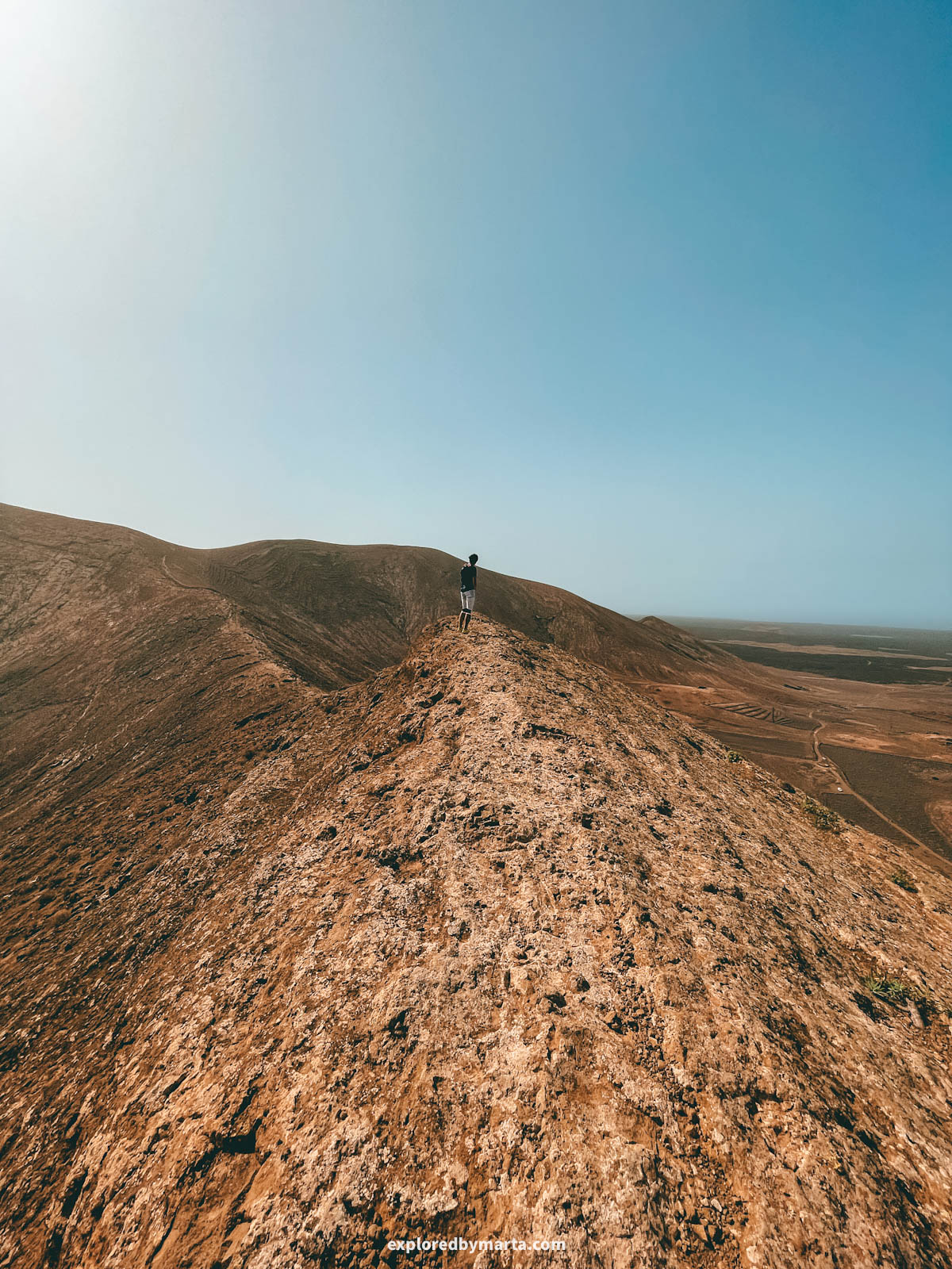 Caldera Blanca crater hike in Lanzarote, Spain
