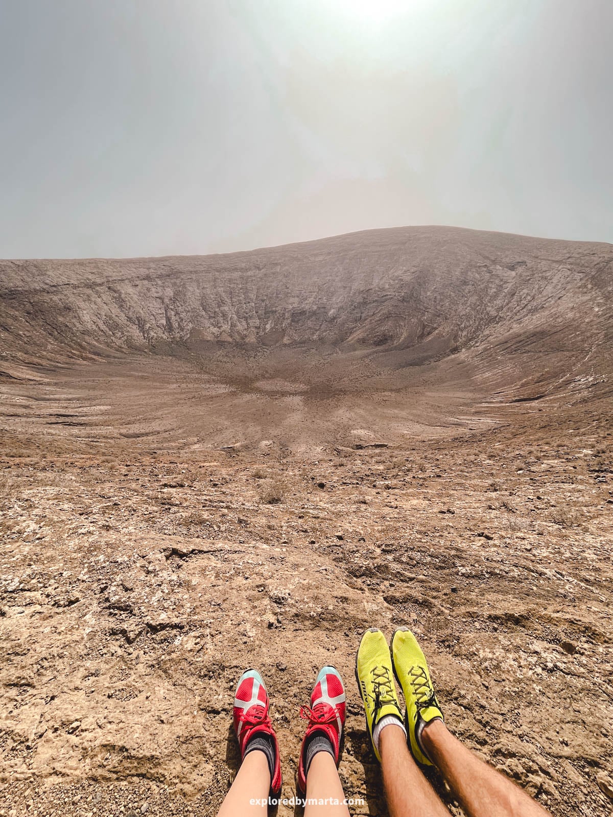 Caldera Blanca crater hike in Lanzarote, Spain