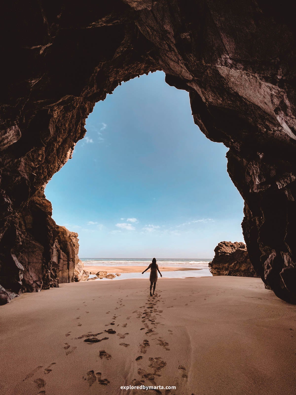Cueva de Órzola sea cave in northern Lanzarote, Spain