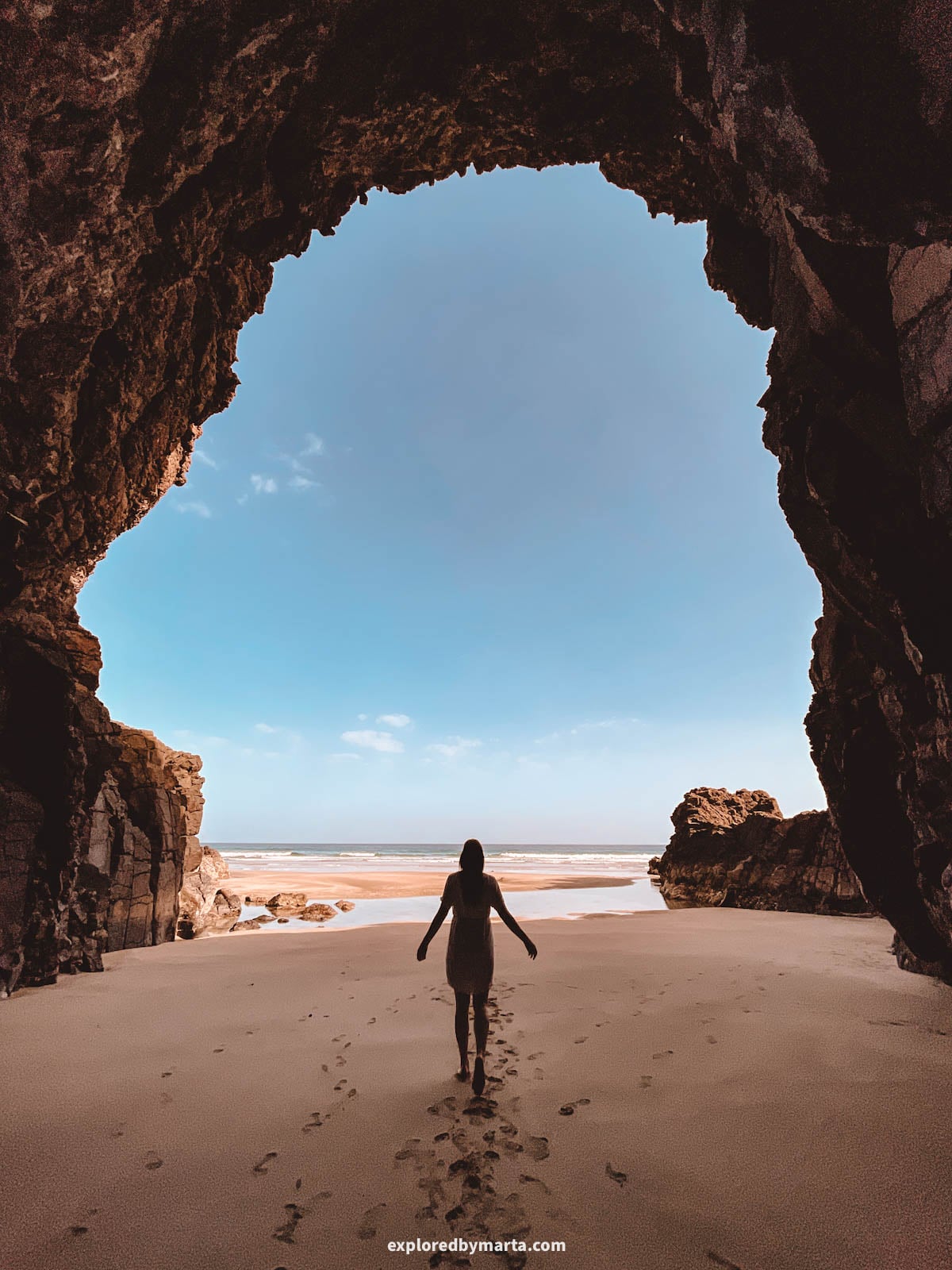 Cueva de Órzola sea cave in northern Lanzarote, Spain