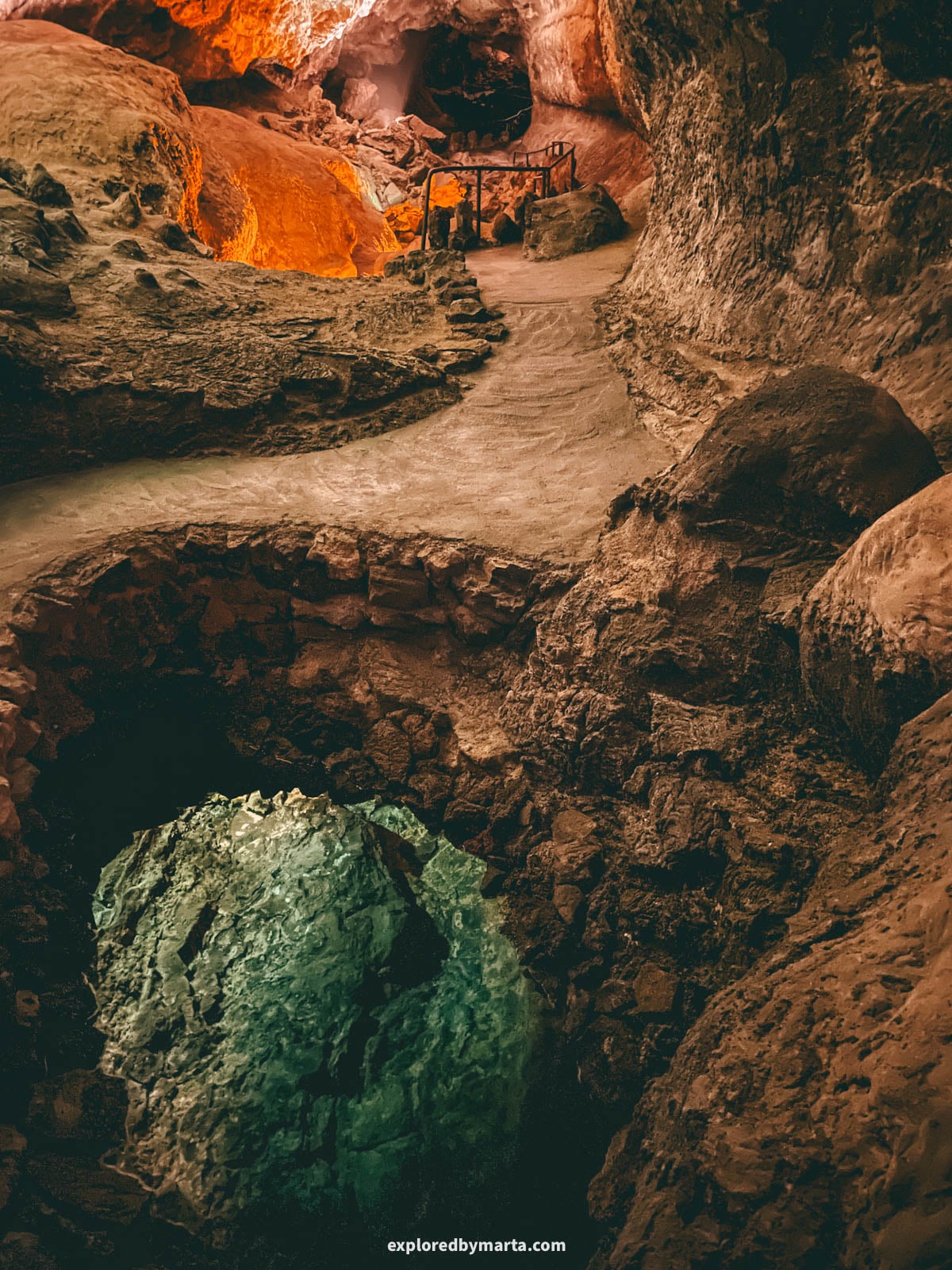 Cueva de los Verdes lava tube in Lanzarote, Spain