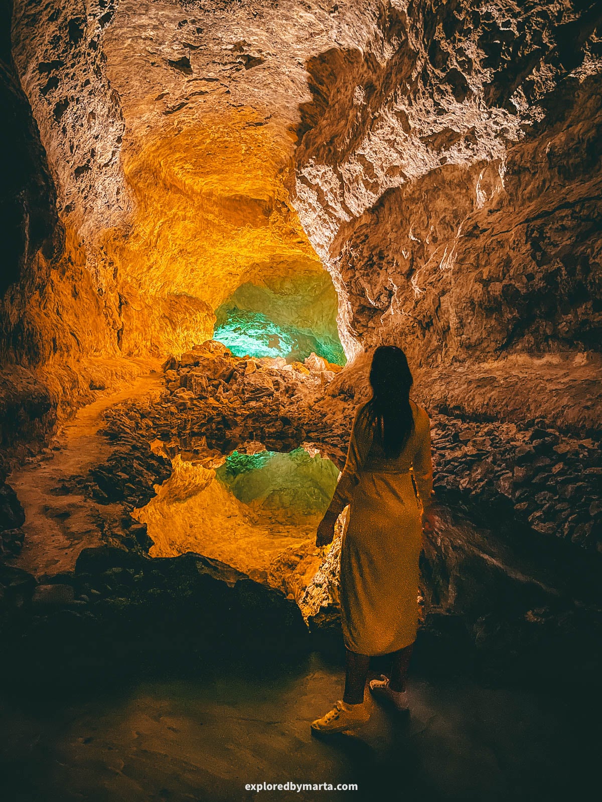 Cueva de los Verdes lava tube in Lanzarote, Spain