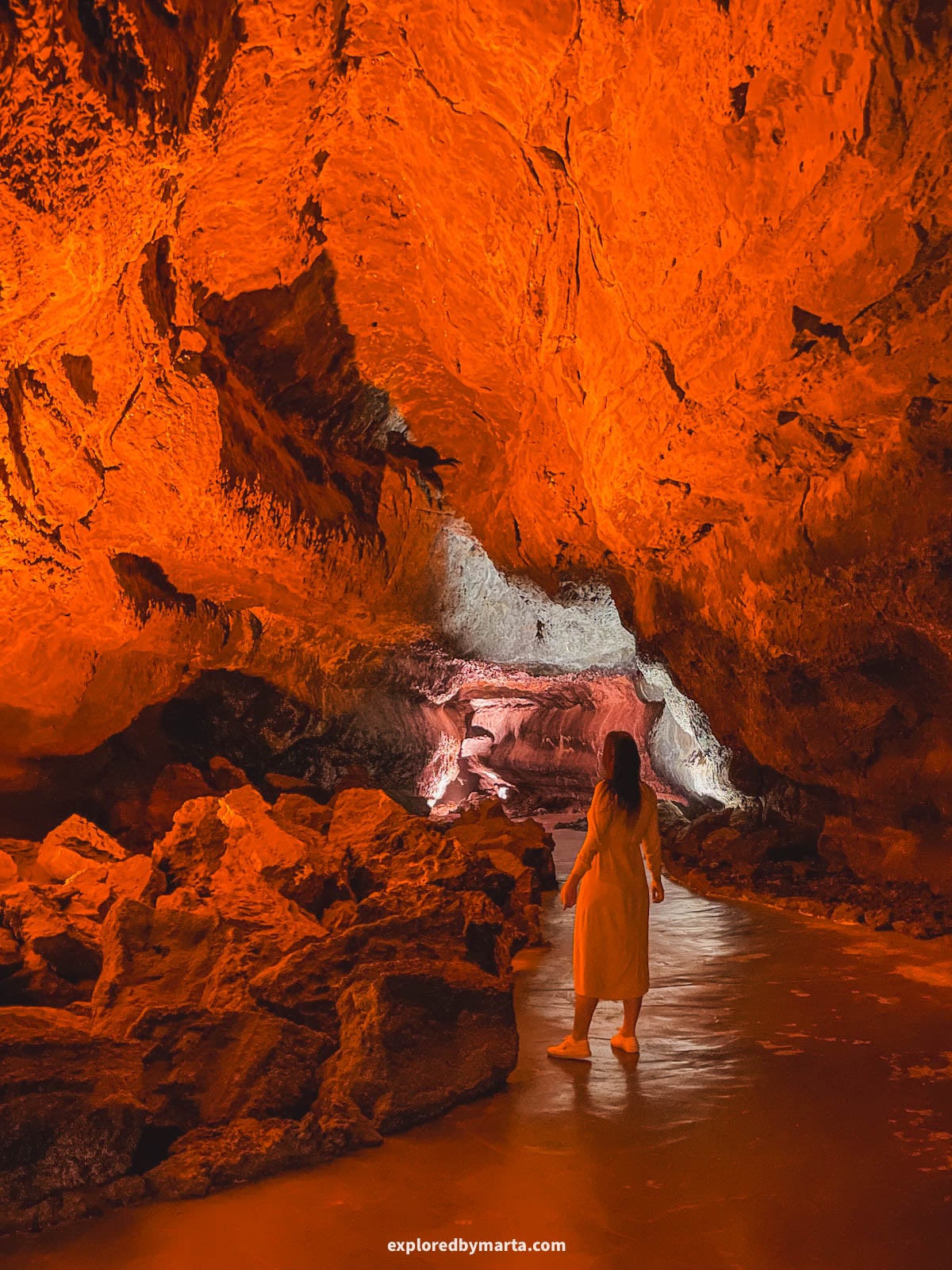 Cueva de los Verdes lava tube in Lanzarote, Spain