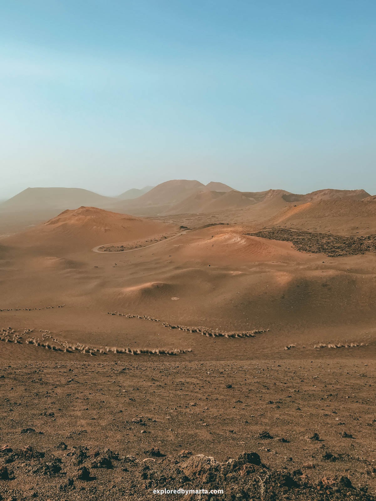 Fire Mountains in Timanfaya National Park in Lanzarote, Spain