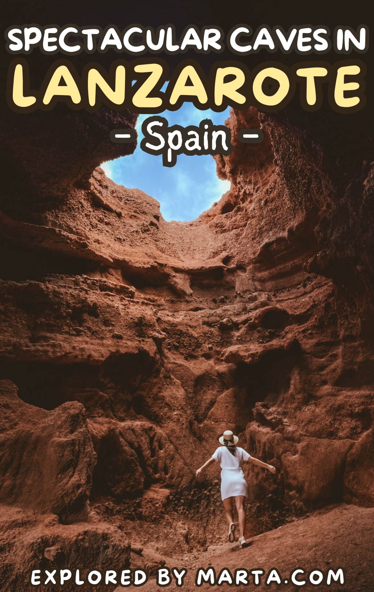 Spectacular caves in Lanzarote Island, Spain