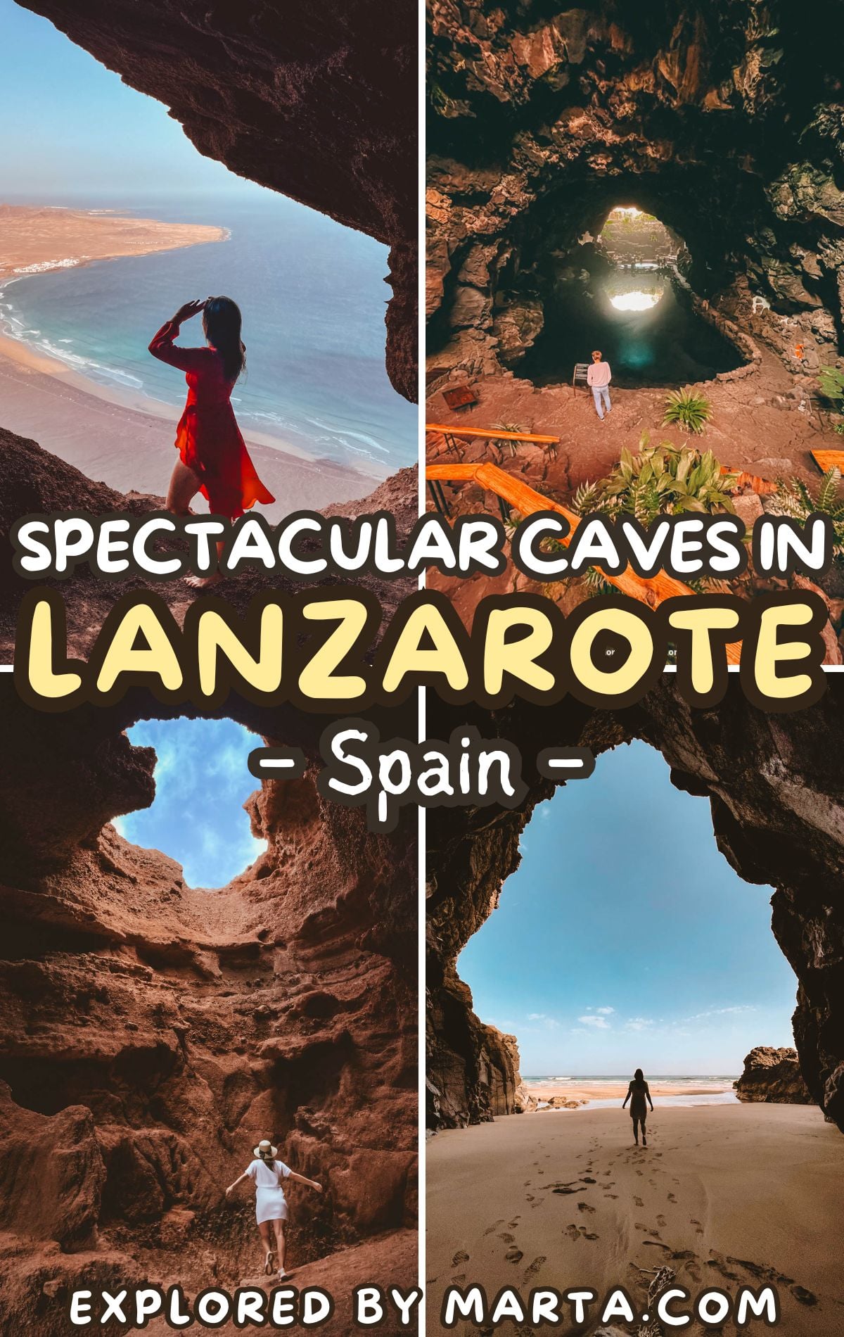 Spectacular caves in Lanzarote Island, Spain