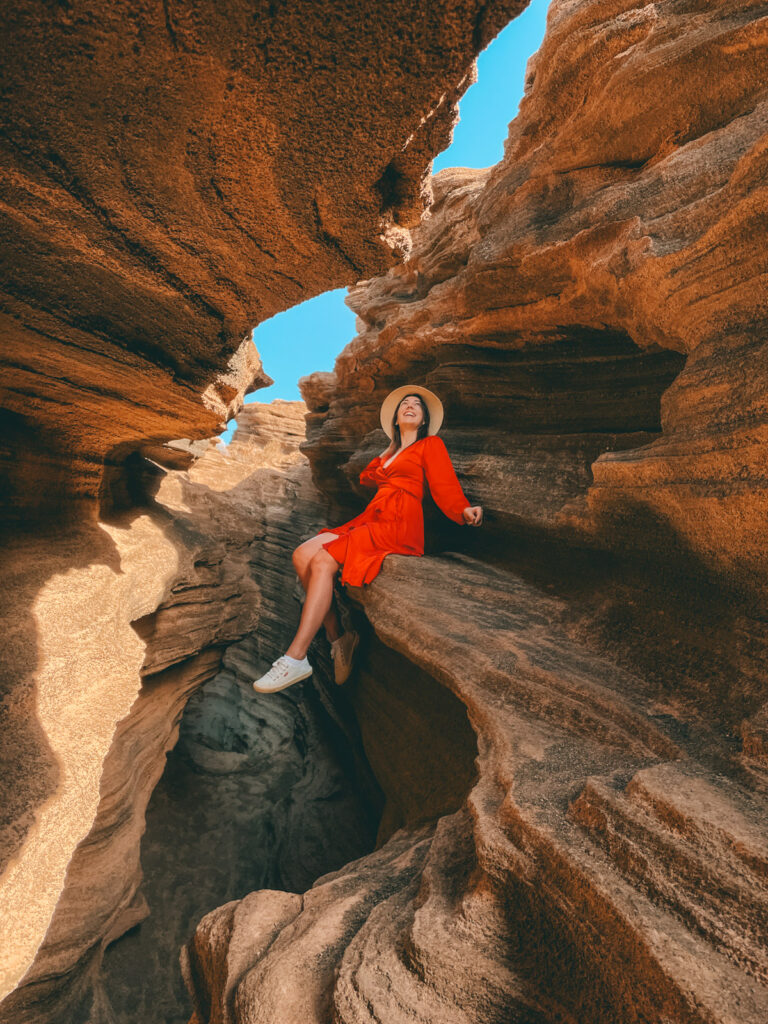 Spectacular rock formations in Lanzarote, Spain