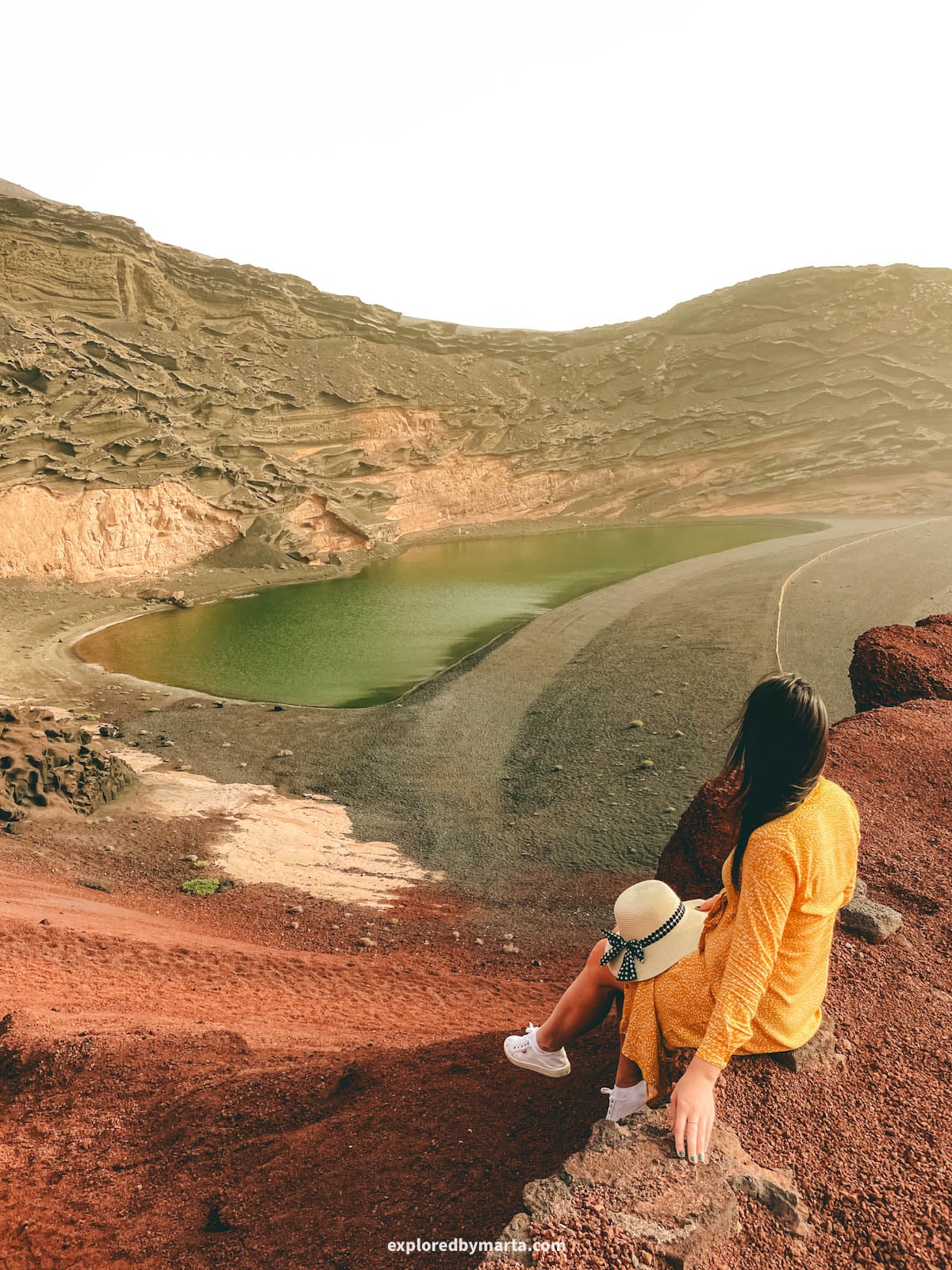 The Green Lake at Charco de los Clicos in Lanzarote, Spain