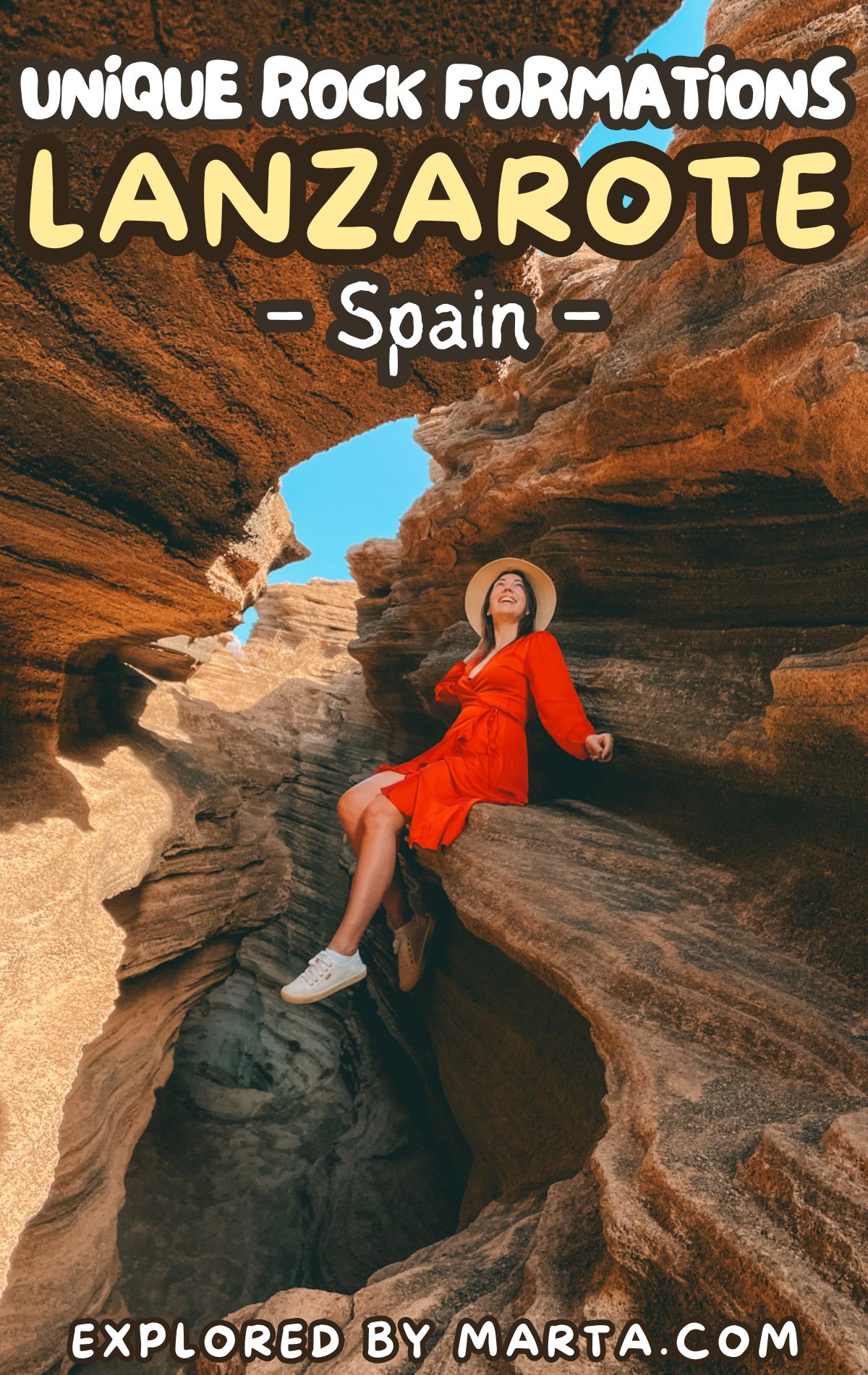 Unreal rock formations in Lanzarote, Spain