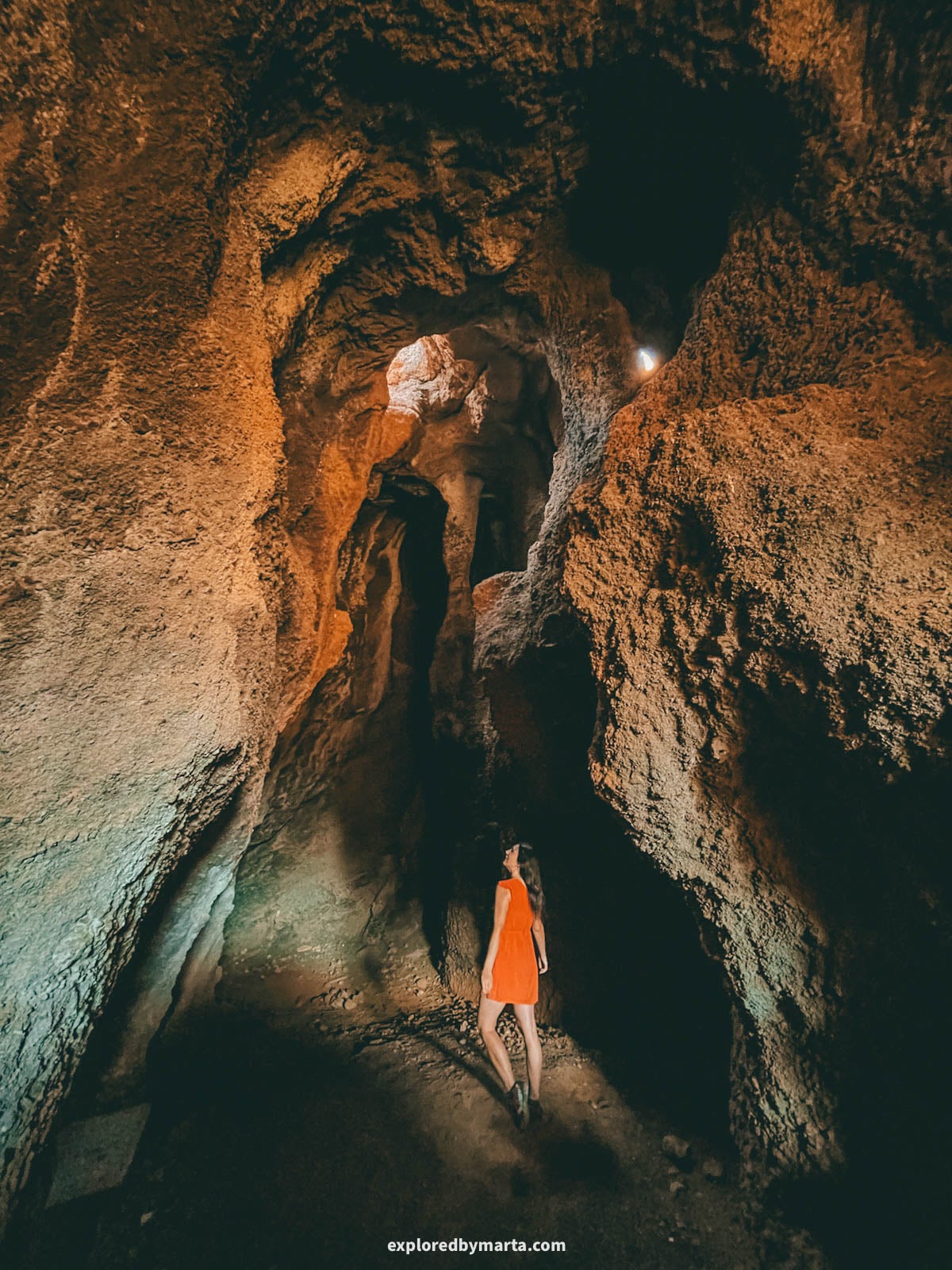 Cueva de los Estancos (lava caves) in Fuerteventura, Spain
