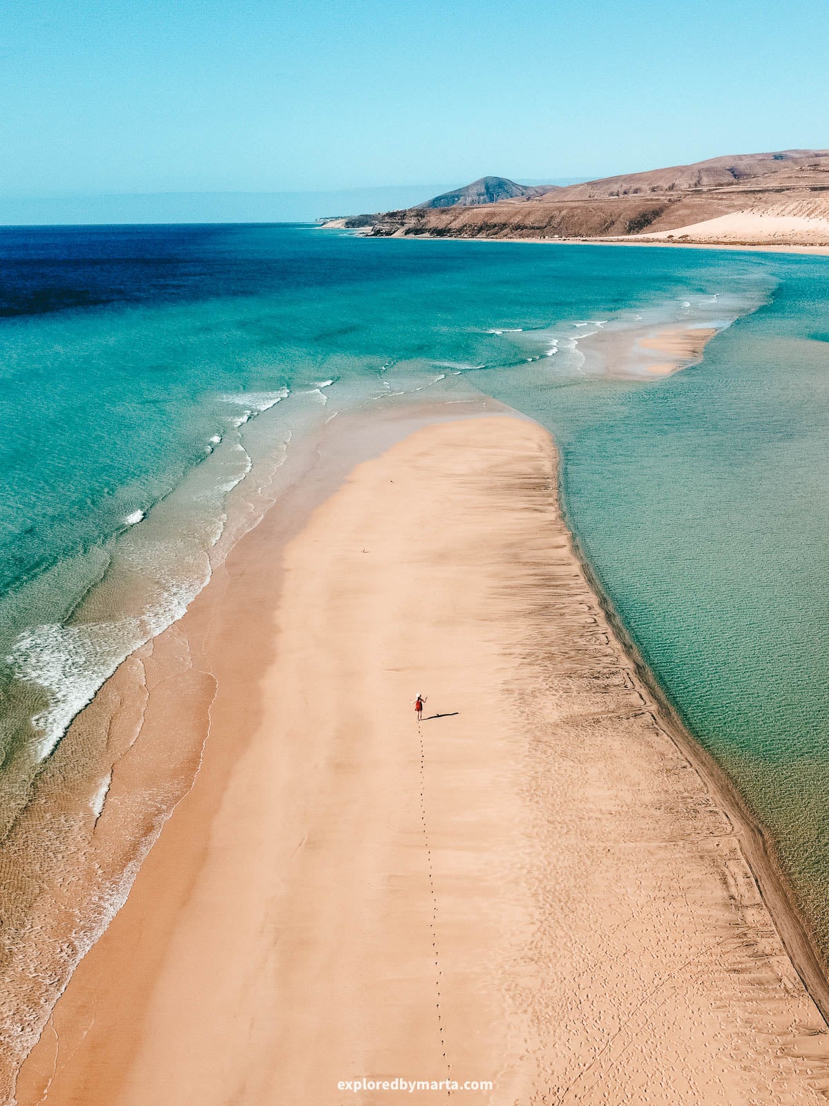 Playa de Sotavento in Fuerteventura, Spain
