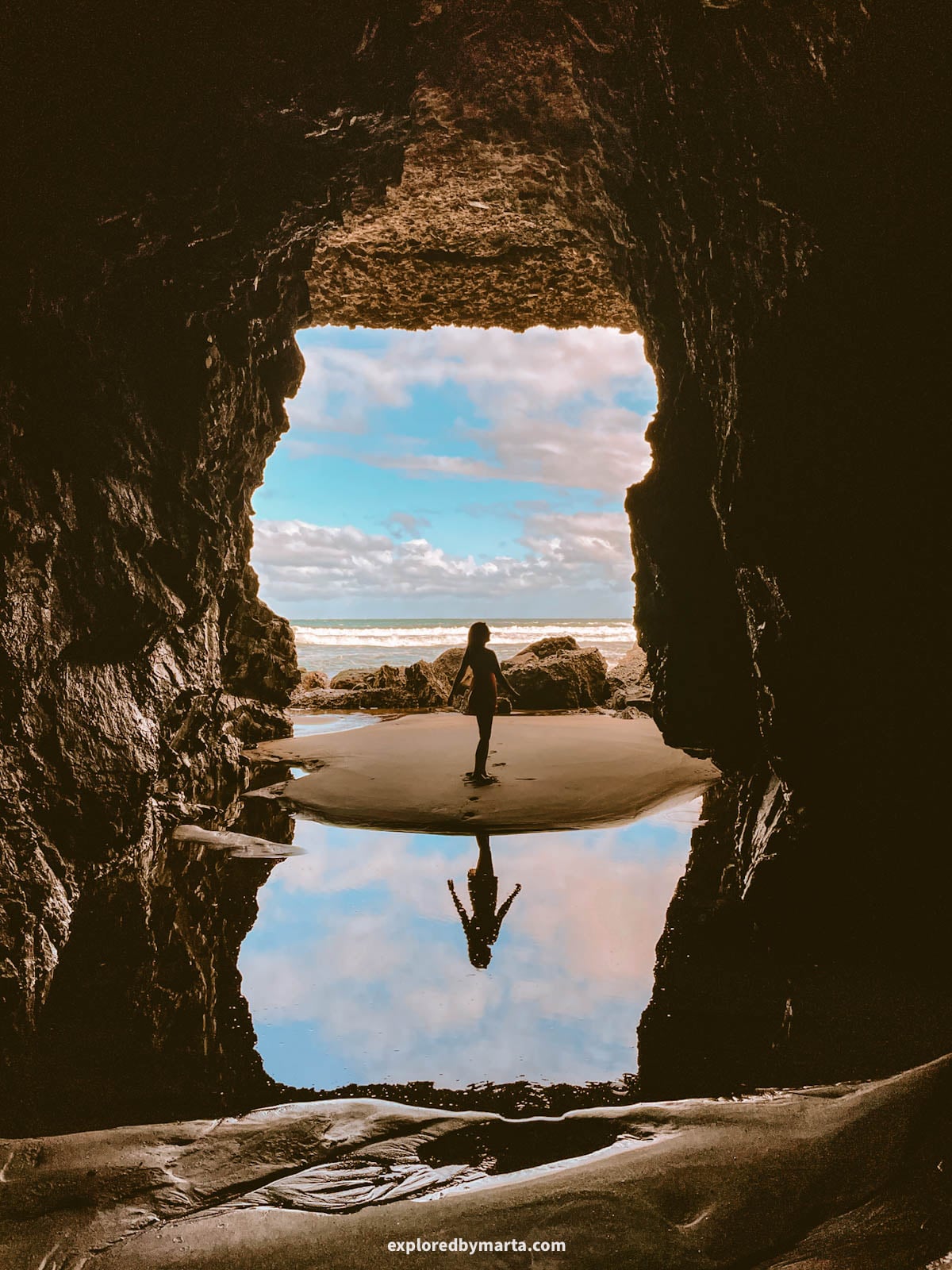 Sea caves at Playa de la Solapa in Fuerteventura, Spain